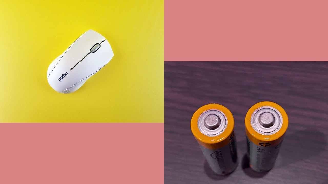 Wireless mouse and batteries